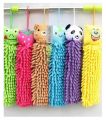 MICROFIBER HAND TOWEL WITH CARTOON HEAD.