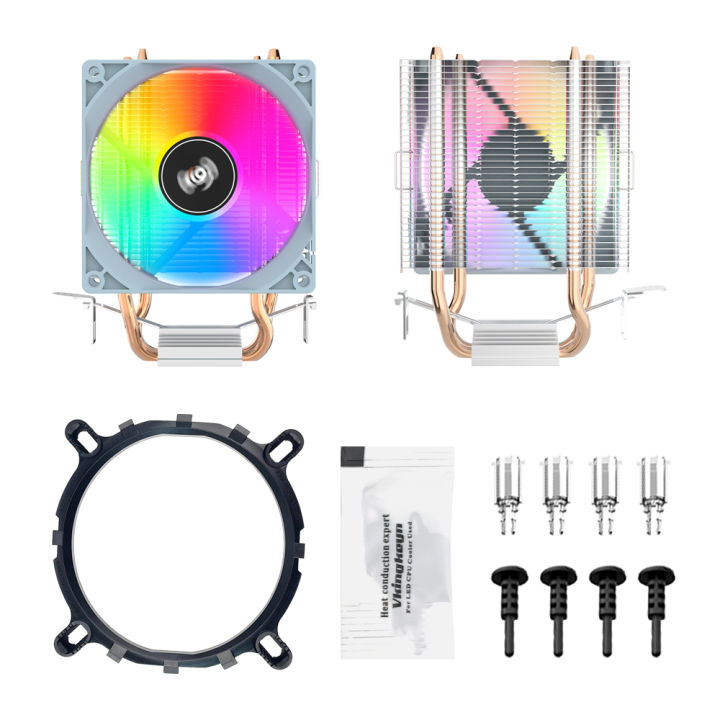 【Value Bundle】 Aigo CPU Cooler 2 4 Heat Pipes PC Radiator Cooling 3PIN ...