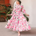 Exclusive Eid Collection Women Stylish Attractive Design Long Gown Dress Tops One Piece Long Kurti For Girls.
