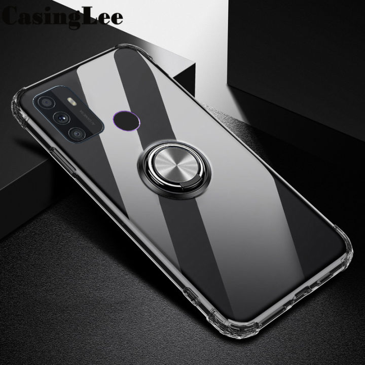 Casinglee%20For%20OPPO%20A53%20Soft%20Case%20Clear%20Transparent%20Airbag%20Protector%20Shockproof%20Car%20Magnetic%20Holder%20Ring%20Phone%20Cover%20OPPO%20A53%20Phone%20case%20-%20Image%204