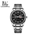 LouisWill Men’s Watch Fashion Quartz Watch Watches Steel Strap Watches 30M Waterproof Watch Large Number Dial Watches Luxury Design Watch Wristwatch With Calender Luminous Pointer. 