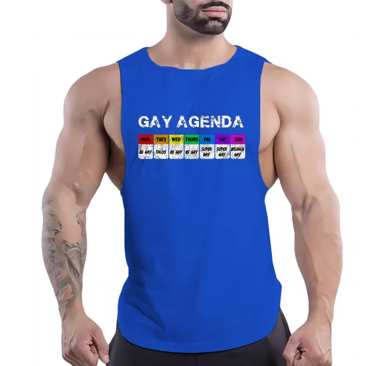 Summer%20Fashion%20Casual%202d%20Letter%20Print%20Breathable%20Men'S%20Basketball%20Sleeveless%20T-Shirt%20Outdoor%20Gym%20Sports%20Street%20Vest%20Top%20-%20Image%202