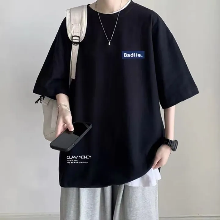 Short%20SleeveTT-shirt%20Men%20plus-Sized%20XL%20Mens%20Summer%20Fashion%20Cropped%20Sleeve%20Hong%20Kong%20Style%20LooseinsCouple%20Clothes%20T-shirt%20-%20Image%203