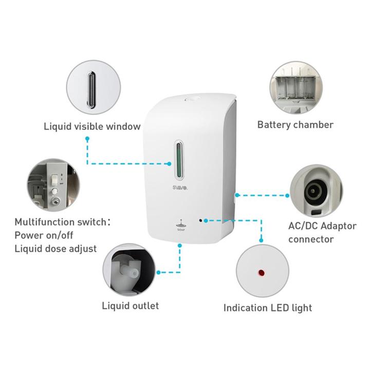 SVAVO%201000mL%20Automatic%20Soap%20Dispenser%20Infrared%20Motion%20Sensor%20Wall%20Mounted%20Touchless%20Soap%20Dispenser%20Dish%20Liquid%20Lotion%20Gel%20Shampoo%20Chamber%20Auto%20Hand%20Soap%20Dispenser%20-%20Image%205