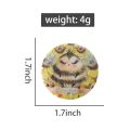 44mm Cartoon Funny Animal round RED SEAL Pin Button Cute Mushroom Bee Cat Brooch Badge Lapel Pin Clothing Ornament Gift. 