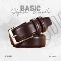 Zays Men’s Full-Grain Leather Belt – Premium Cowhide, Durable, Anti-Crack, Hand-Stitched, Sweat-Resistant, Cut-to-Fit, Suitable for Office Wear, Jeans, Blazer, Traditional Dress, Luxury Box Included for Any Occasional Gift. 