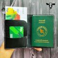Leather Passport Cover Holder And Documents Holder Cc-203 Black And Brown - Passport Cover.