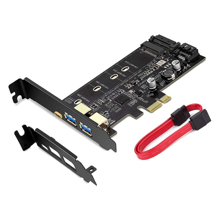 【FUPANG】PCI-E to USB 3.0 PCI Express Card Incl.1 USB C and USB A M.2 to PCIe 3.0 Adapter Card with Bracket
