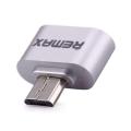 Micro USB OTG Plug for Android  - Silver. 