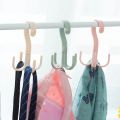 （New）Rotating Hook Platic Wardrobe Clothe hoe Multi-function torage Organizer Four Claw Handbag Cap Towel Rotate Cloet Holder. 
