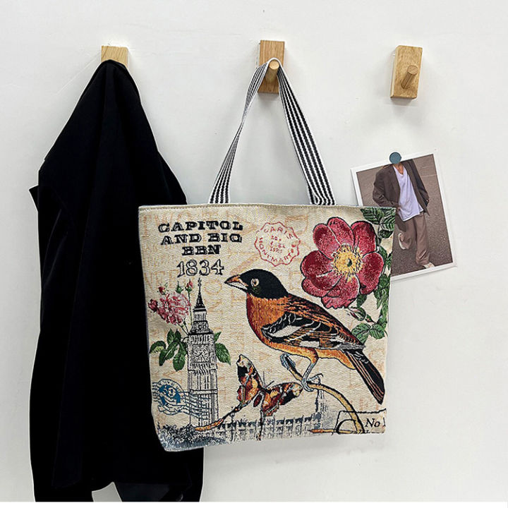 Elephant%20Printed%20Tote%20Bags%20Embroidered%20Shoulder%20Bags%20Lady%20Large%20Capacity%20Handbags%20-%20Image%203