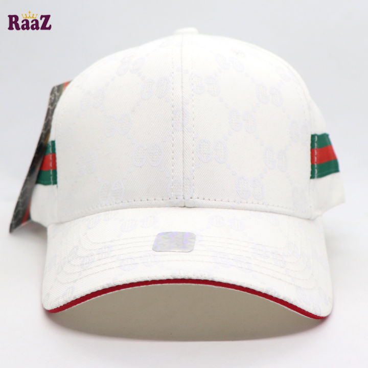 White%20GG%20logo%20Cotton%20Curved%20Visor%20Cap%20-%20Image%202