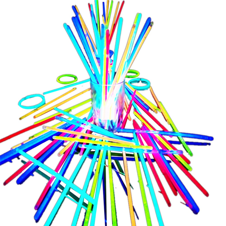 100Piece Fluorescence Light Glow Sticks Bracelets Necklaces Neon Bright Colorful Glow Stick for Wedding Party Glow Sticks