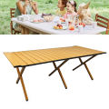 Folding Table Portable Carbon Steel Wearable Stable Foldable Desk Lightweight Sturdy Structure for Stall for Picnic. 