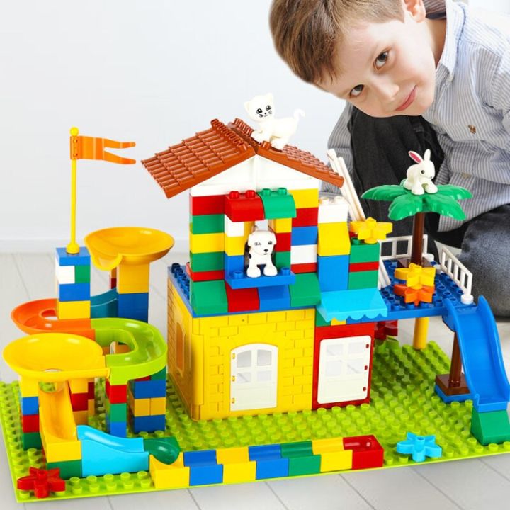 Paradise%20Slide%20Building%20Blocks%20Marble%20Race%20Run%20Ball%20Track%20Big%20Bricks%20STEM%20Set%20Toys%20Gift%20for%20Children%20Kids%20Toddlers-174PCS%20Without%20base%20-%20Image%203