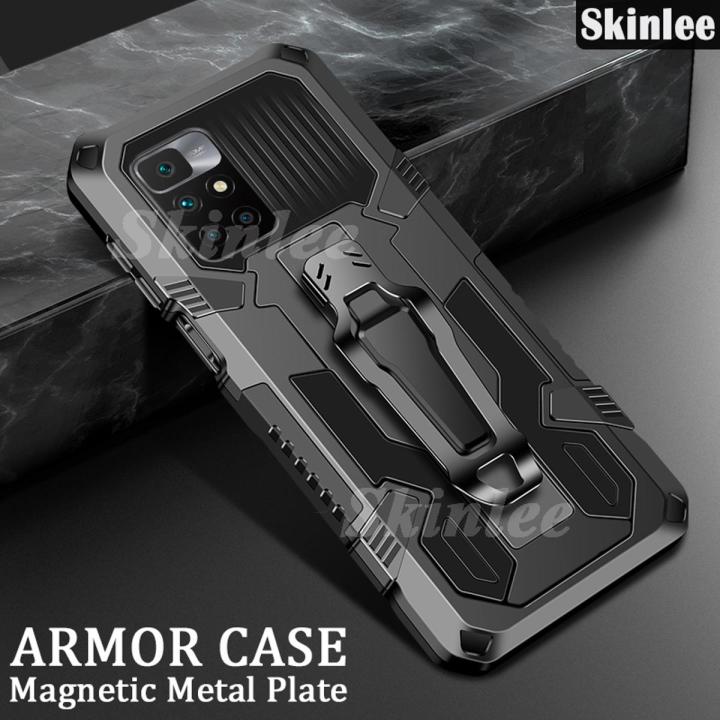 Phone Case for Xiaomi Poco M4 Pro with Metal Clip Back Cover for