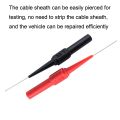 2pcs /Pair Coarse Probe Auto Repair Test Multimeter Pen, Color: Red + Black. 