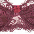 Lace Bra Plus size A B C D Cup Underwire Gather Adjustment Plunge Lingeries  Bras For Women Embroidery Underwear BH Top. 