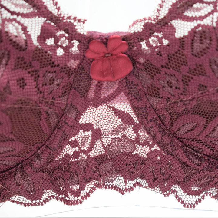 Lace%20Bra%20Plus%20size%20A%20B%20C%20D%20Cup%20Underwire%20Gather%20Adjustment%20Plunge%20Lingeries%20%20Bras%20For%20Women%20Embroidery%20Underwear%20BH%20Top%20-%20Image%205