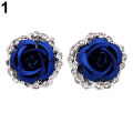 【TrendyTraverse】New Elegant Flower Rhinetone Ear tud Earring Piercing Jewelry.