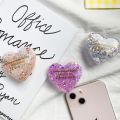 Glitter Heart Shape Foldable Finger Ring Griptok Phone Holder for IPhone Samsung Support Socket Pocket Grip Tok Stand Bracket. 