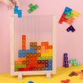 Intelligent Shape Classification Toys Baby 3D Tridimensional Tetris Puzzle Colorful Transparent Building Block Panel.