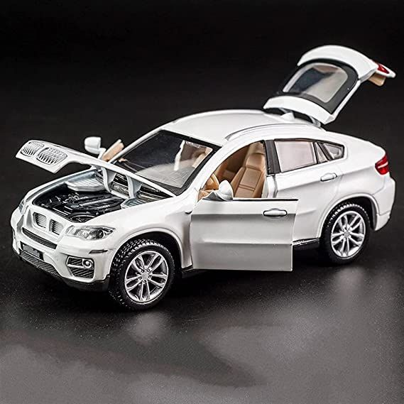 Diecast 1:32 BMW X6 Metal Car Model Toy Car Allow Car with Light Sound Doors Open 15 CM long