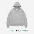 Owl brand ® FULL ZIP HOODIE - Grey Hat Jacket. 