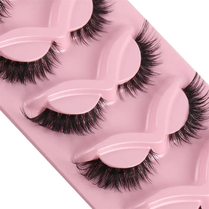 5%20Pairs%203D%20Cat%20Eye%20Lashes%20Fox%20Eye%20Fluffy%20Soft%20Natural%20Mink%20False%20Eyelashes%20Faux%20Makeup%20Eyelash%20Manga%20Lashes%20-%20Image%203