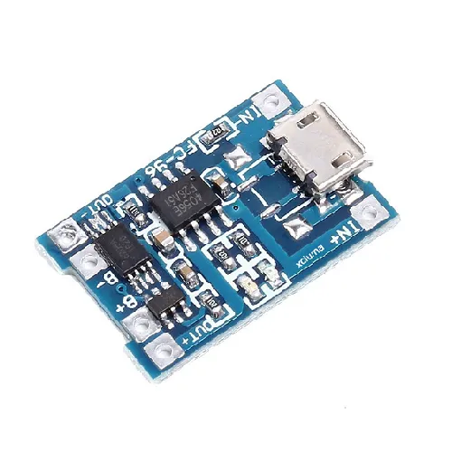 TP4056 Micro USB Lithium Battery Charging Module | 5V Micro USB Input ...