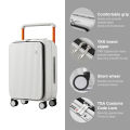 Mixi Front Laptop Pocket Suitcase Wide Handle Travel Suitcase Men 20''Carry-On Luggage Women PC Aluminum Frame Trolley Case 24''. 