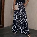 2024 Fashion Print Casual Wide Leg Pant for Women's Trousers Spring Summer High Waist Slim Simple New in Female Pants Pantalon. 