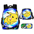 Cross-border new Pokémon school bag, Pikachu backpack, polyester comfortable and light-weight student children's backpack. 