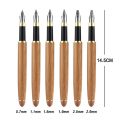 【Hey my home】1PC Bamboo Chisel-pointed 0.7mm-2.9mm Writing Tool.
