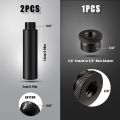 2Pcs Mic Stand Extension Tubes with 1Pc Metal Adapter for Desk Stands. 