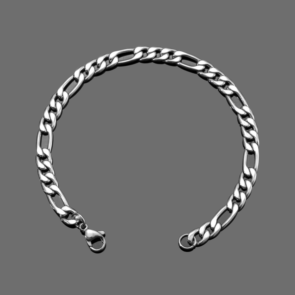Stainless Steel Bracelet for Men, Silver Color