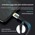 120W Transparent Head Woven C Type Data Cable - Type-C Super Fast Charging Cable - Durable Flash Charge For All Android Phone - 1/1.5/2M Digital Show Charger with Night Light. 