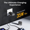 VOLTME VITO Go 35W Dual-Port GaN III Fast Charger - PD 3.0 & QC 3.0 Wall Adapter for iPhone, MacBook Air & Android.