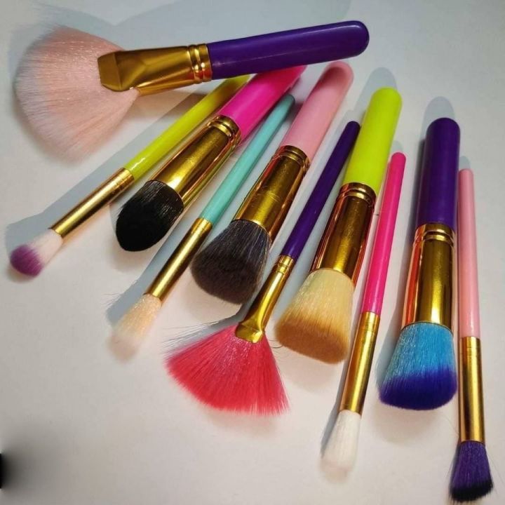 Kabuki%20Ultra%20Soft%20Makeup%20Brushes%20Set%20of%2010%20Pieces%20Brush%20Colorful%20Multicolor%20Makeup%20Brush%20-%20Image%203