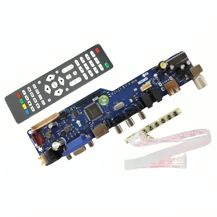 T.R67.03 Universal LCD LED Controller Driver Board Interface V53RUUL-Z1 AV/TV/HDMI/USB/VGA Input Replace T.V56 DS-V59