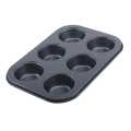 6 Cups Carbon steel Mini Muffin Bun Pan non-stick Cupcake Baking Bakeware Mould Tray Cake mold.
