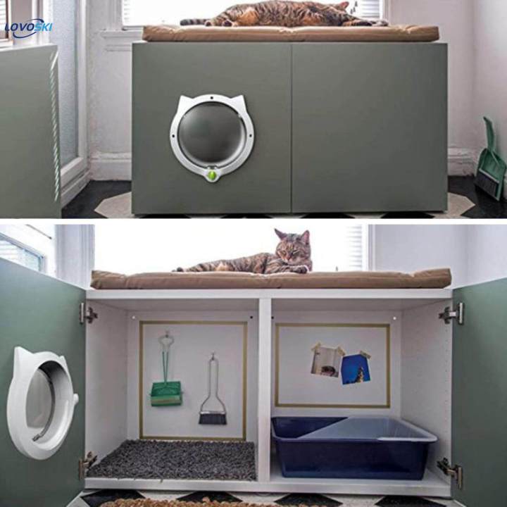 Cat%20Door%20for%20Pets%20with%20Locking%20Cat%20Flap%20for%20Interior%20Doors%20&%20Exterior%20Doors,%20White%20-%20Image%203