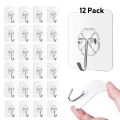 12PCS Transparent Wall Hooks Hanger. 