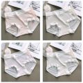 Crotch Hot Underwear Antibacterial Female Online Influencer Seamless Ice Silk Underwear Pure Cotton Female Students Summer Ultra-Thin Seamless Thin.
