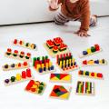 Montessori Toys Sorting Stacking Toys Shape Sorter Toys for 1 2 3 Year Old Babies Children.