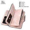 (New) louiwill' wallet for women long clutch pure PU leather hand bag large capacity card holder zipper coin pure Fahion money bag.
