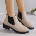 Boots Girls 2023 New Booties Women Low Heel Martin Boots Women's Boots Autumn Winter New Fashion Round Toe Women's Shoes Wholesale. 