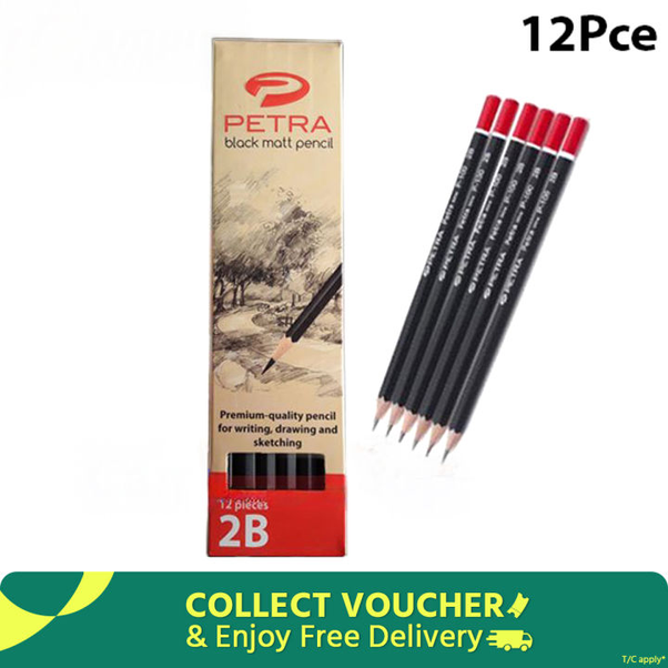 PETRA%20Black%20Matte%202B%20Pencils%2012-Pack%20for%20Writing,%20Drawing,%20Sketching%20-%20Image%203