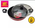 KIAM Non Stick Korai With Glass Lid 28CM IB (Induction bottom). 