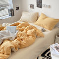 Wholesale Bedding Pure Color Duvet Cover Four-Piece Set Male and Female Student Dormitory Quilt Cover Bed Sheet and Pillowcase Three-Piece Set Four Seasons.